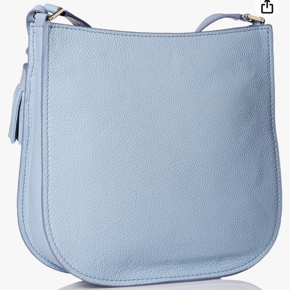 Kate Spade Orchard Street Hemsley blue dawn pebbled leather crossbody w/ tassels - Picture 3 of 14